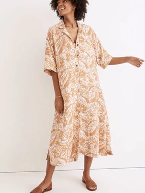 Madewell Lightestspun Cover-Up Maxi Shirt Dress